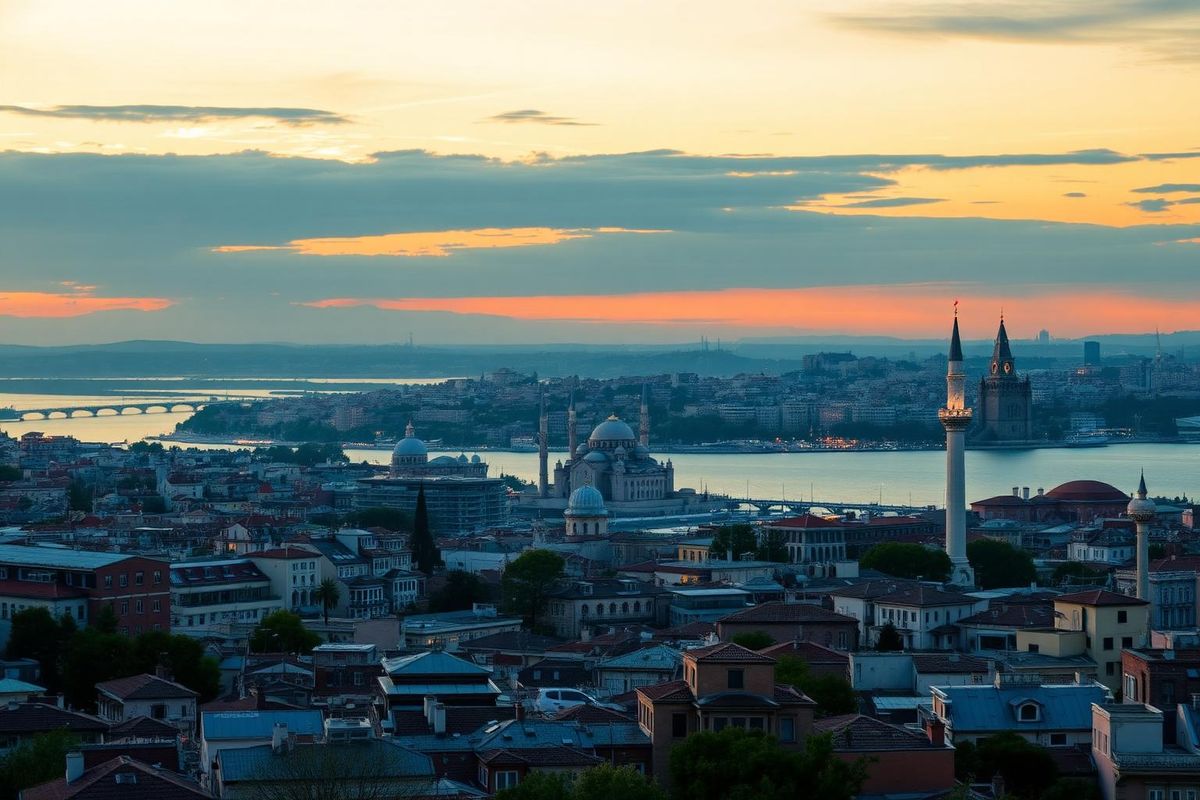 Skyline von Istanbul am Bosporus